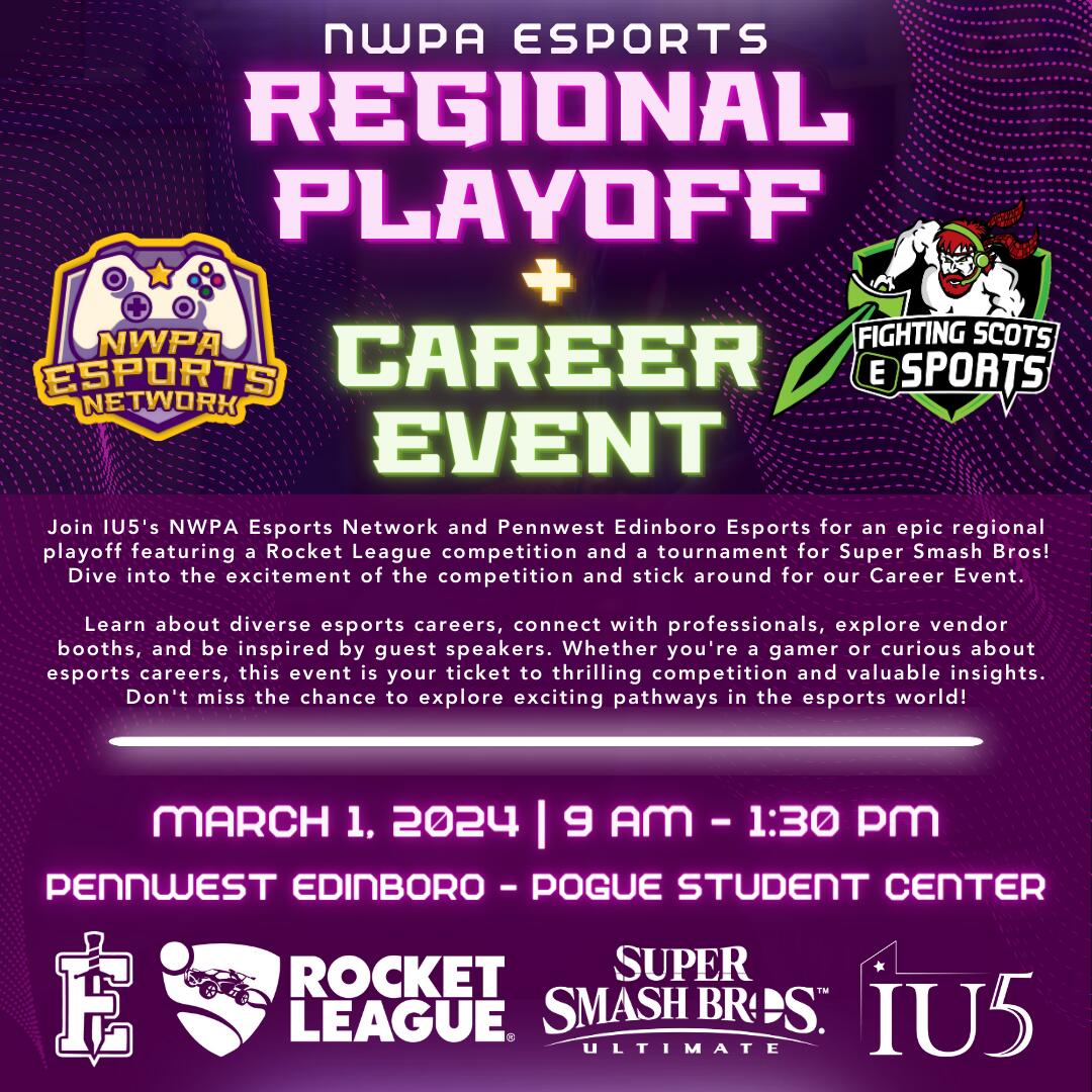 Flyer for E-sports Career Event